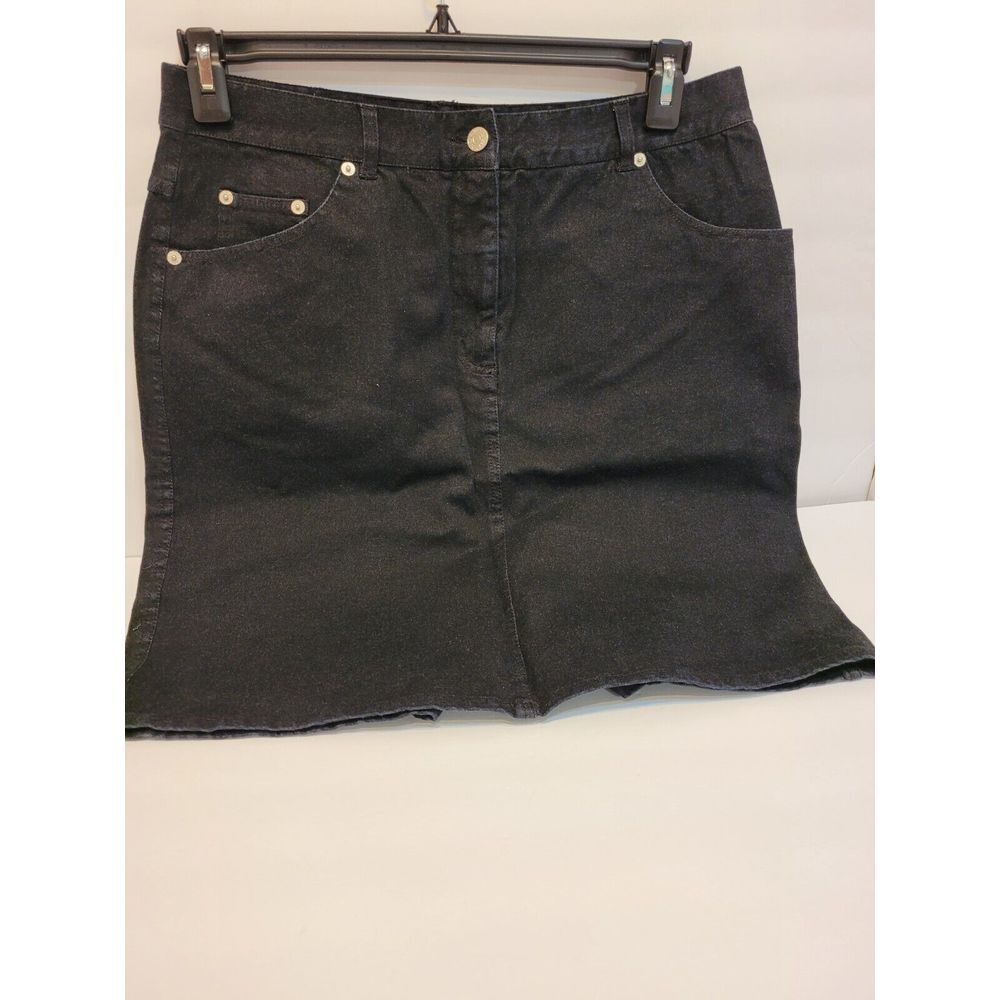 Denim & Co black denim‎ skirt, woman size 16